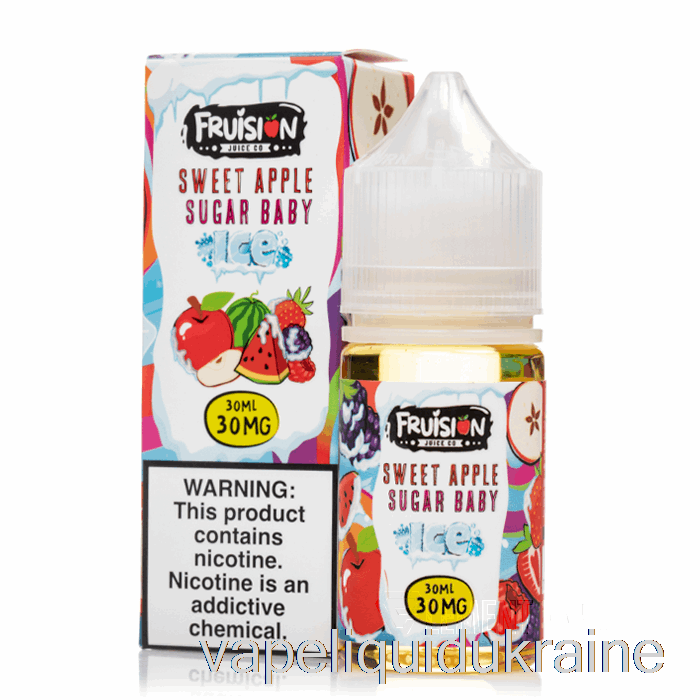 Vape Liquid Ukraine ICED Sweet Apple Sugar Baby - Fruision Salts - 30mL 50mg